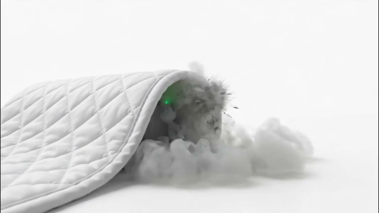 Smoke escapes from under the blanket